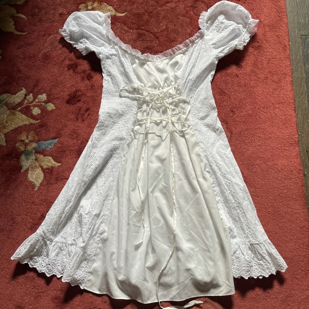 DAISY Ltd Goth White Corset Dress S/M